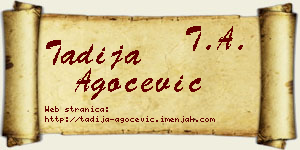Tadija Agočević vizit kartica